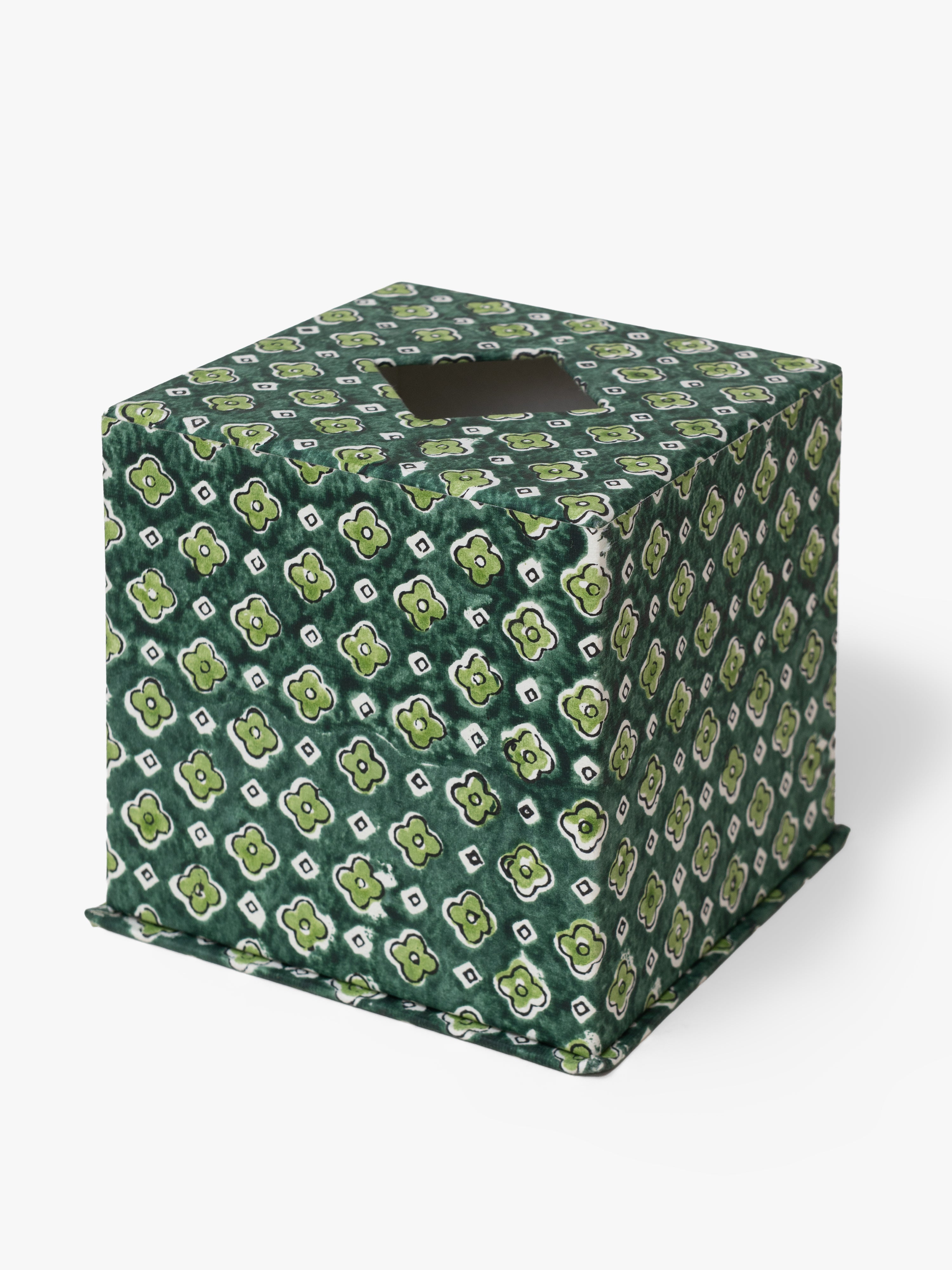 Foxglove Emerald Tissue Box
