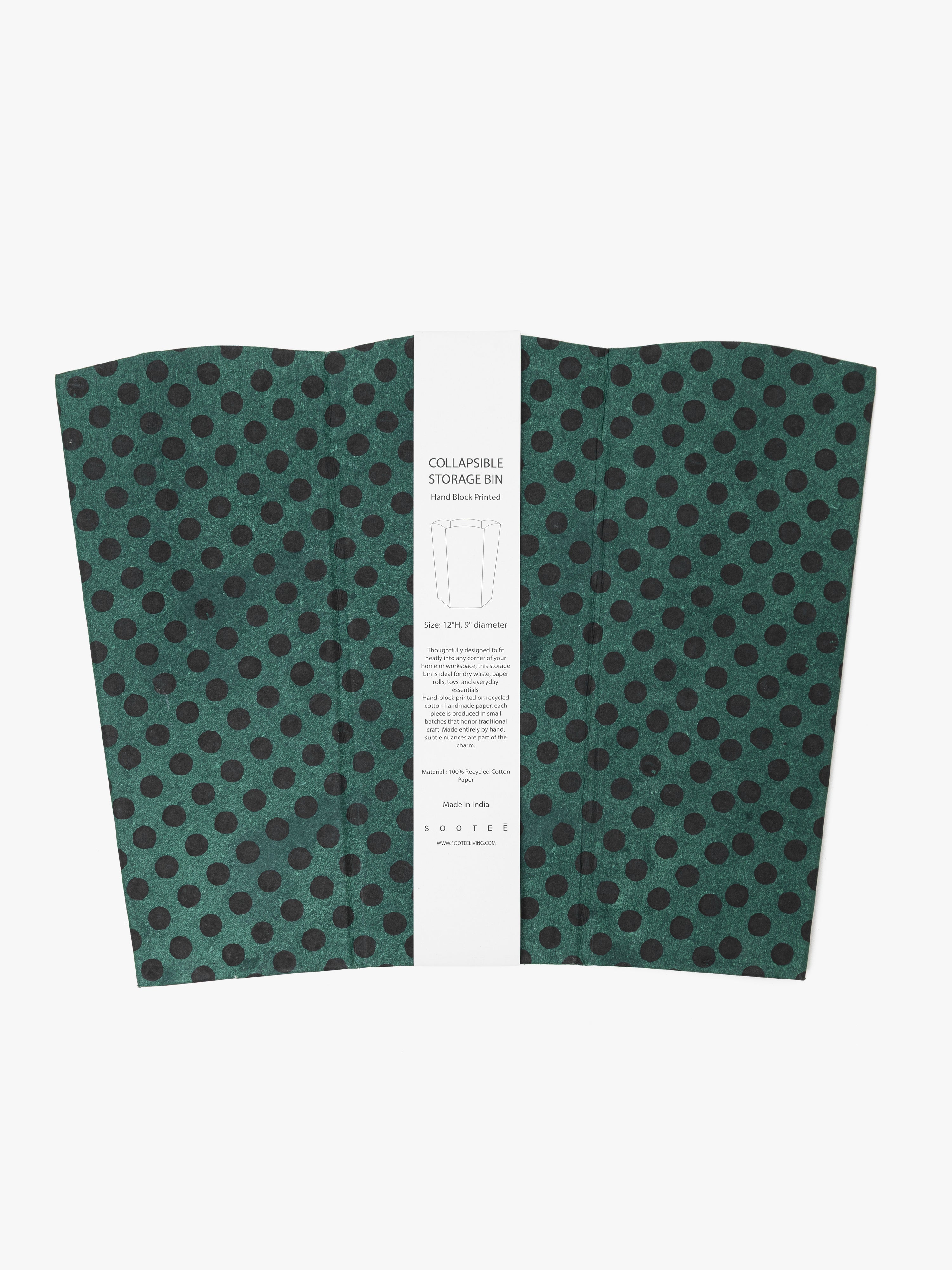 Scallop Collapsible Storage Bin - Polka