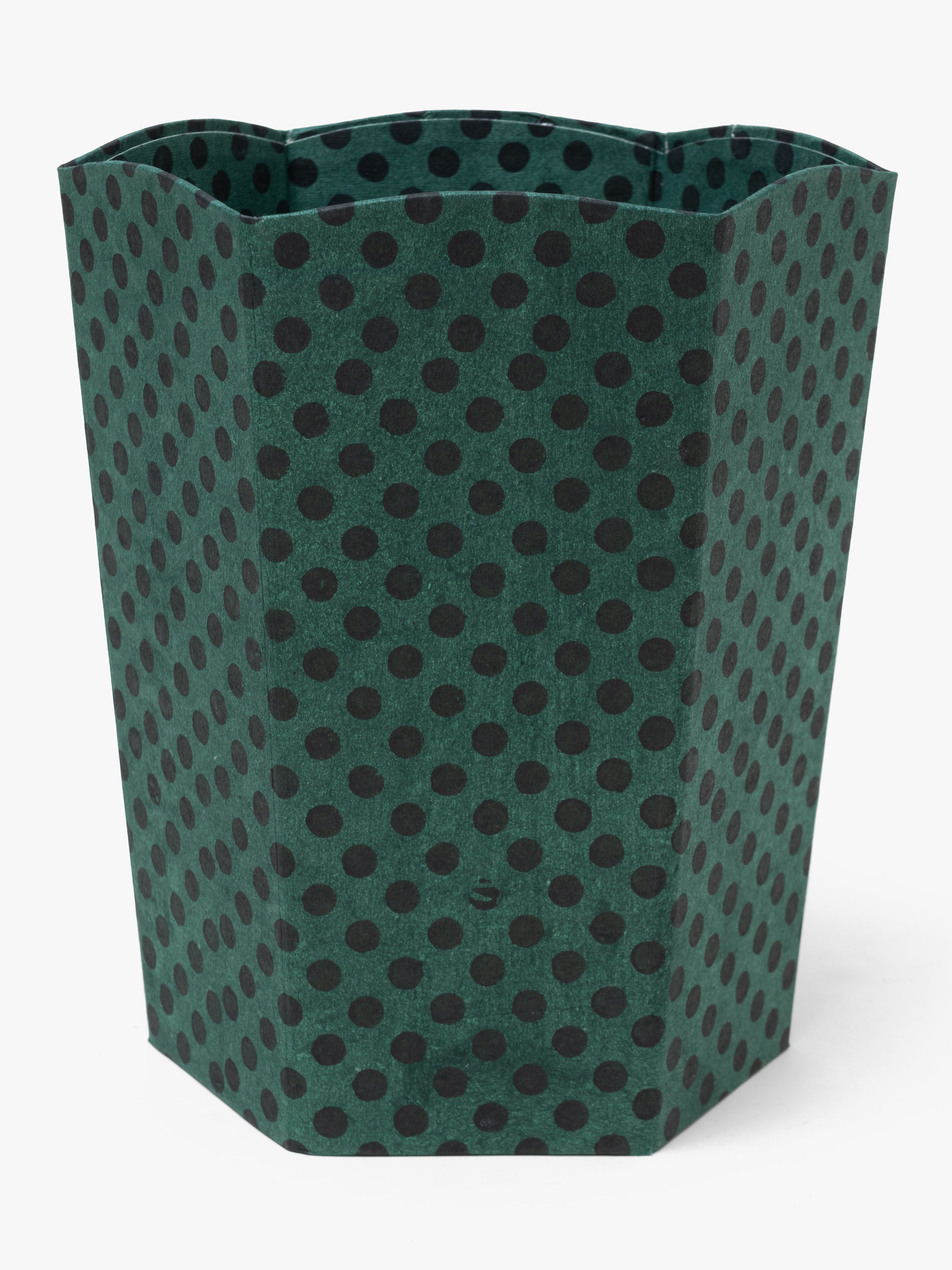 Scallop Collapsible Storage Bin - Polka